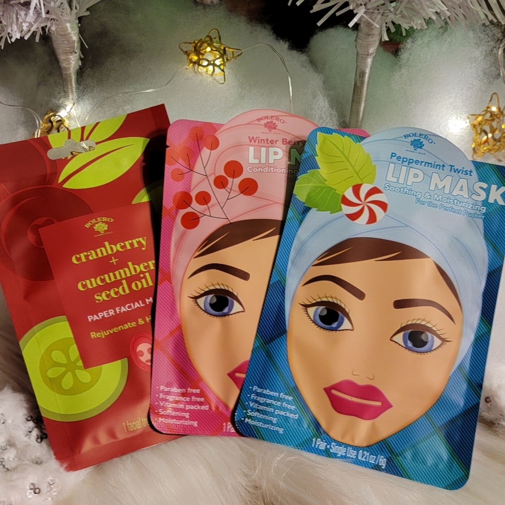 Mask bundle beauty products for lips & face
